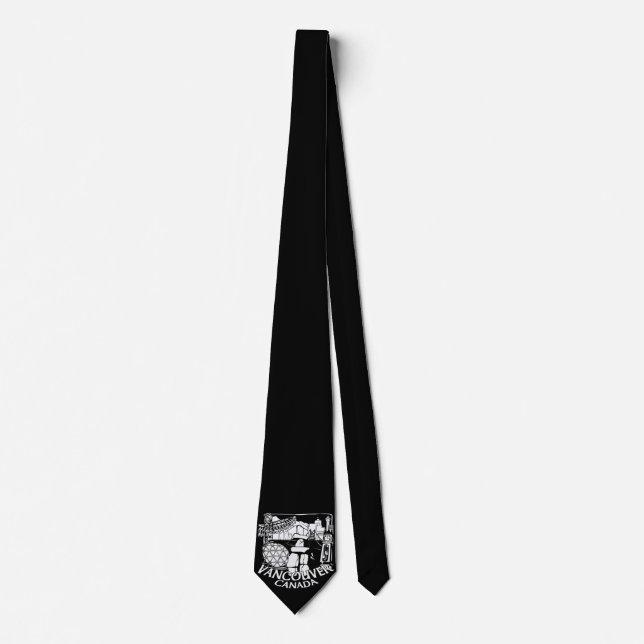 Gravata Vancouver Souvenir Tie Vancouver Landmark Necties (Frente)
