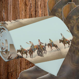 Gravata Vaqueiros ocidentais em cavalos Bucking