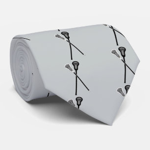 Gravata Varas do Lacrosse em preto e branco
