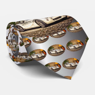 Gravata Veículo Esportivo Clássico de Prata