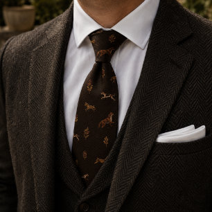 Gravata Velho Dinheiro Equestre Caça à Raposa Tweed Herrin