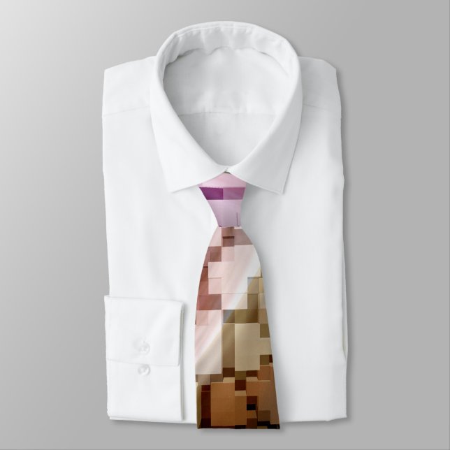 Gravata Vento Escuro Cubo Centrado (Amarrado)