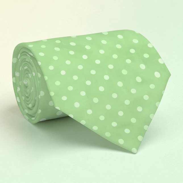 Gravata Verde com Bolinhas Brancas Mini (Criador carregado)