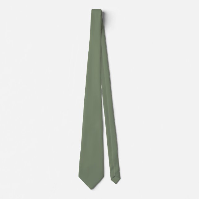Gravata Verde de Camuflagem Sólida Profissional Minimalist (Frente)