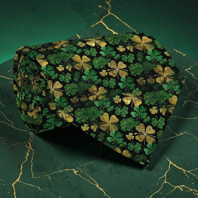 Gravata Verde do Dia de São Patrício com Trevo Per (Criador carregado)