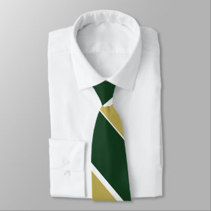 Gravata Verde e listra larga Dourado da universidade