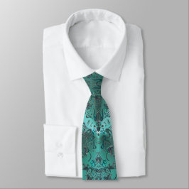 Gravata Verde elegante mandala Jeweled do olhar
