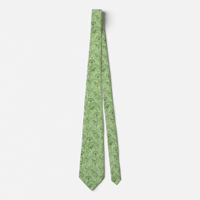 Gravata verde estampada (Frente)