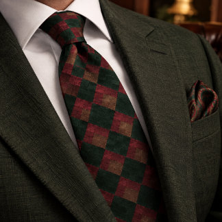 Gravata Verde Floresta Burgundy Heritage Argyle