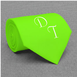 Gravata Verde fluorescente - seus monogramas