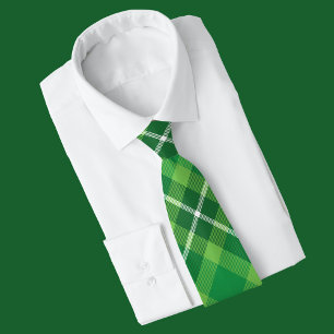 Gravata Verde moderno e branco, aspecto fresco