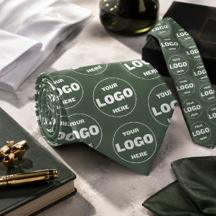 Gravata Verde Salgueiro com Logotipo Personalizado