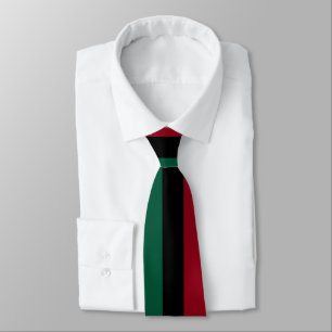 Gravata Verde vermelho e preto Pan Africano