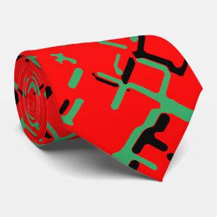 Gravata Verde vermelho preto