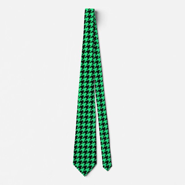 Gravata Verificação de Unooth Preto Verde (Frente)
