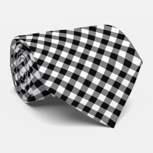 Gravata Verificações de Gingham Diagonal de Grande Tamanho