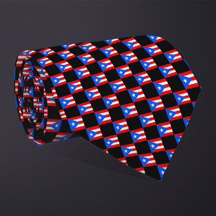 Gravata Verificado o padrão de bandeira de Porto Rico