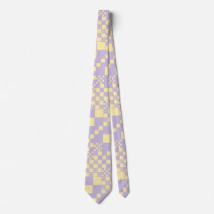 Gravata Verificados, Controlos - Amarelo Pastel e Roxo