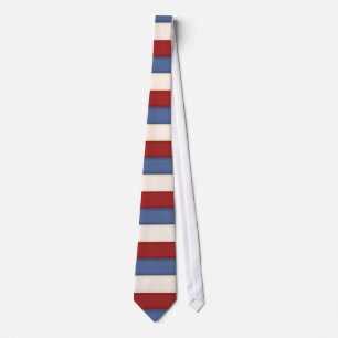 Gravata Vermelho/Branco/Azul Design 5 Torneira de homem