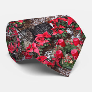 Gravata vermelho da surpresa do Natal