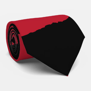 Gravata Vermelho preto das Ondas Ripadas do Halloween