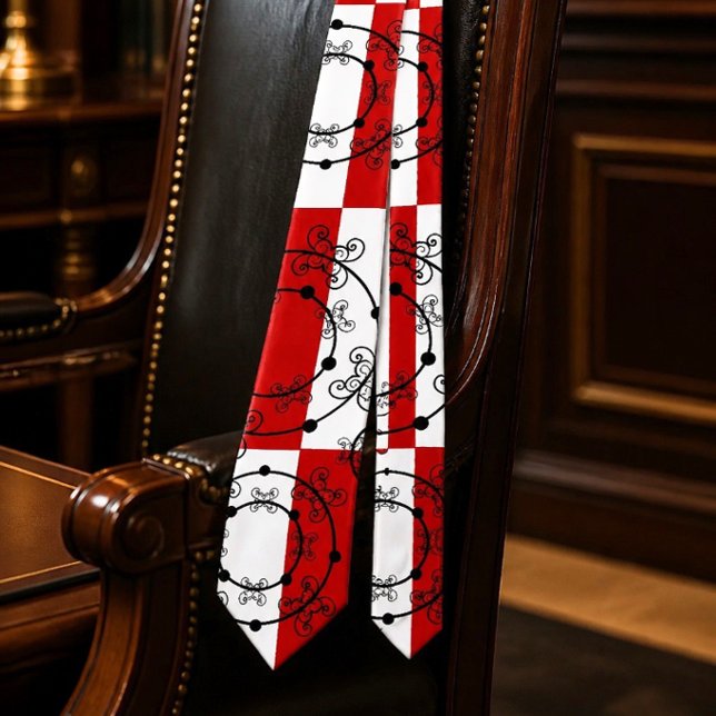 Gravata Vermelho, Preto e Branco | Coletor de Pescoço dos  (Criador carregado)