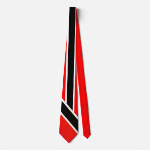 Gravata Vermelho & Preto no Branco