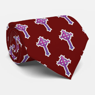 Gravata Vermelho Religioso Cruzado Presbiteriano