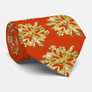 Gravata Vestido Dourado de Natal