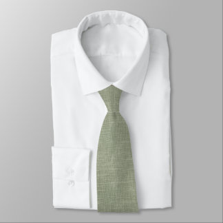 Gravata Vestido Verde Salvia Falso Olhar de Linho Casament