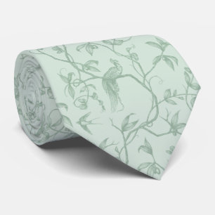 Gravata Viagem até Chateau Peacock Green Toile Neck Ti