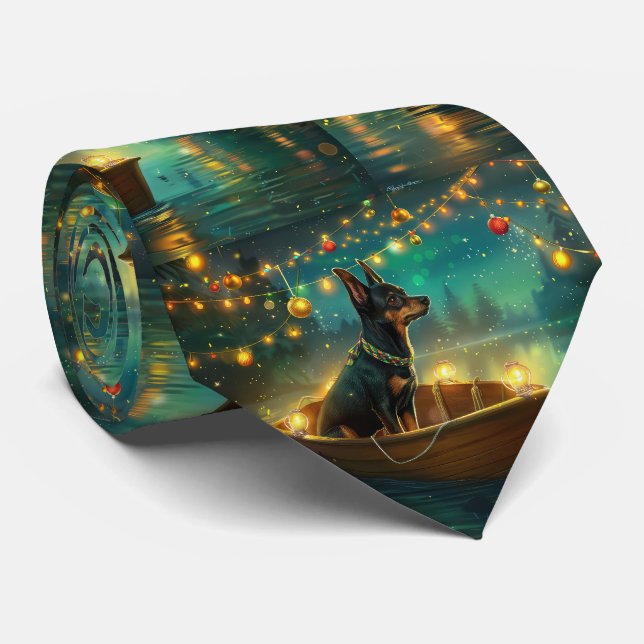 Gravata Viagem Festiva de Natal do Australian Kelpie (Rolled)