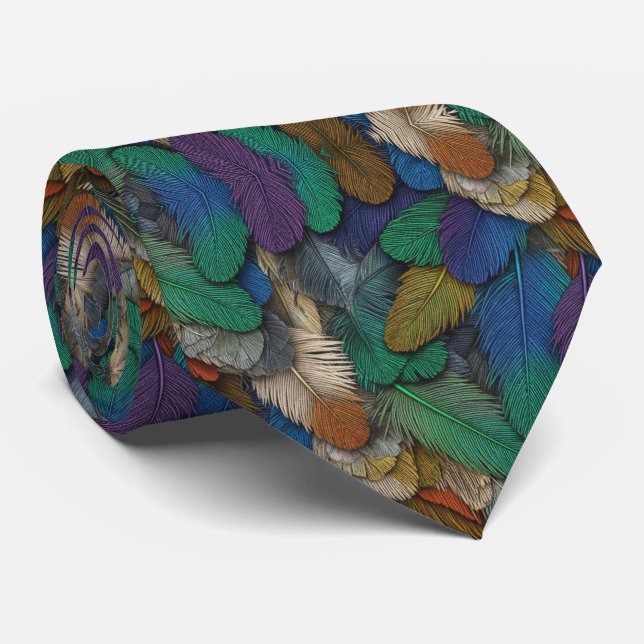 Gravata Vibrant Feather (Rolled)