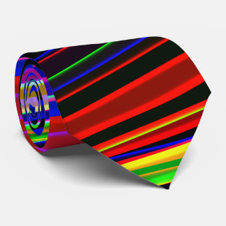 Gravata Vibrant Neon Striped Abstract Pattern