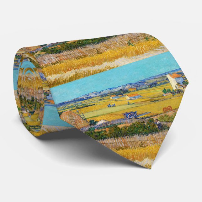 Gravata Vincent van Gogh - Colheita em La Crau Cloth (Rolled)