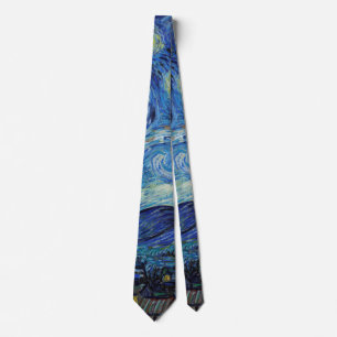 Gravata Vincent Van Gogh Starry Night Vintage