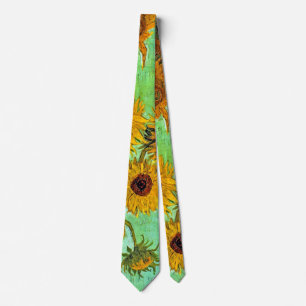 Gravata Vincent Van Gogh - Vase Com Doze Girassóis