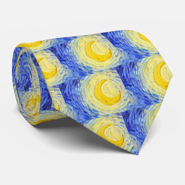 Gravata Vincent Willem van Gogh , “ Starry Night ” (Rolled)