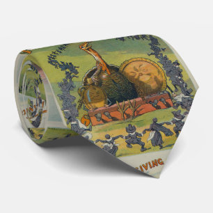 Gravata Vintage Ação de Graças Turquia e celebração de Ban