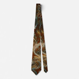 Gravata Vintage Almond Satin Paisley Impressão Neck