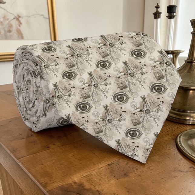 Gravata Vintage Anatomy Science Custom Necktie (Criador carregado)