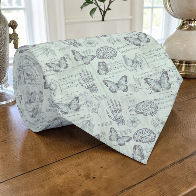 Gravata Vintage Anatomy Science Custom Necktie (Criador carregado)