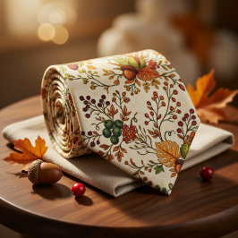 Gravata Vintage Autumn Harvest Botanical