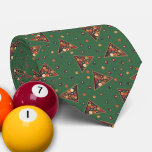 Gravata Vintage Billiard Balls - Mesa de Piscina<br><div class="desc">Esta gravata padronizada é perfeita para jogadores de piscina. Eles certamente apreciarão este documento com as minhas ilustrações realistas de bolas de bilhar vintage colocadas sobre um fundo verde.</div>