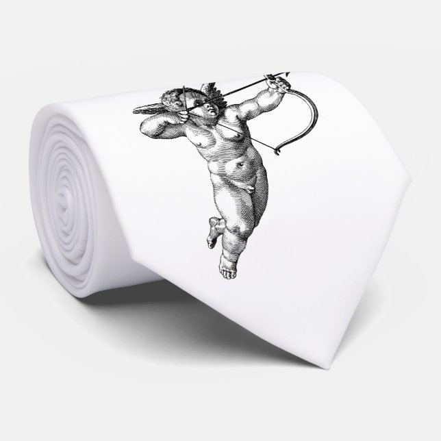 Gravata Vintage Cherub Cupid Love (Rolled)