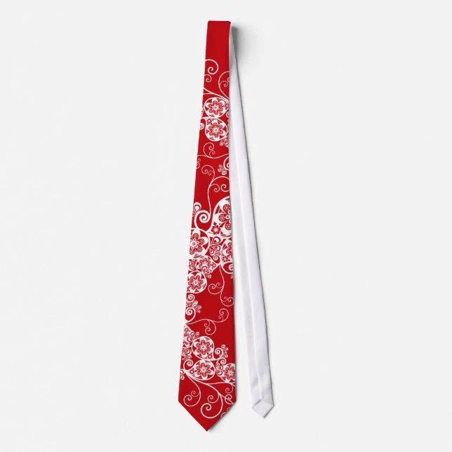 Gravata Vintage Elegant Floral Paisley Na moda Wedding Tie (Frente)
