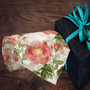 Gravata Vintage Floral Rosa Branca Rosas Brancas Casamento