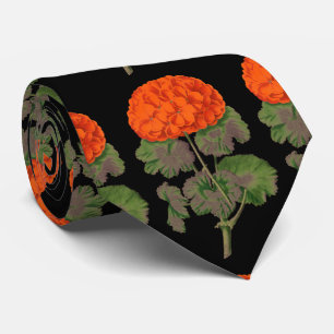 Gravata Vintage geraniums - bold floral
