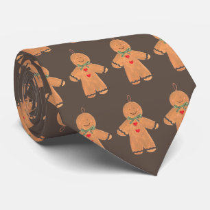 Gravata Vintage Gingerpão homem de Natal Brown