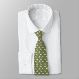 Gravata Vintage Green Christmas Stag Work Cask Tie